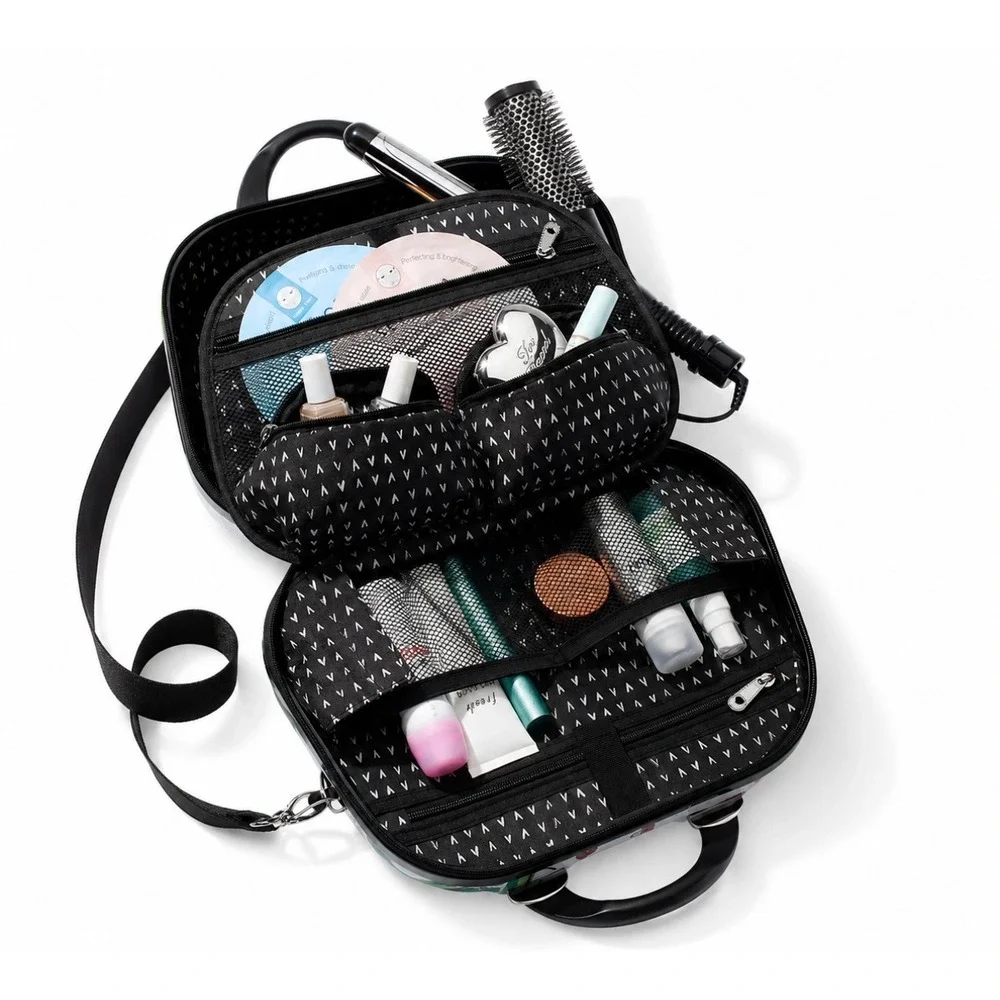Brighton Tom Clancy Uptown Fashionista Hard Shell Vanity Case Travel Bag EUC
